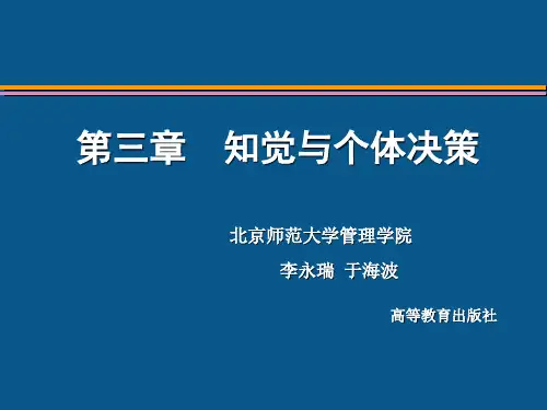 第3章__知觉和个体决策