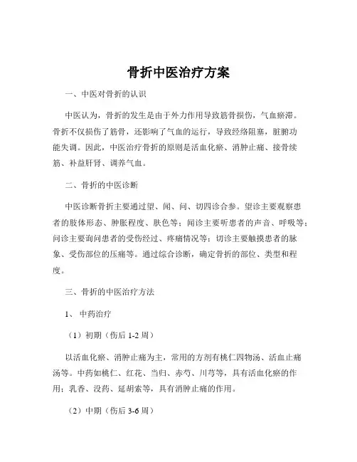 骨折中医治疗方案