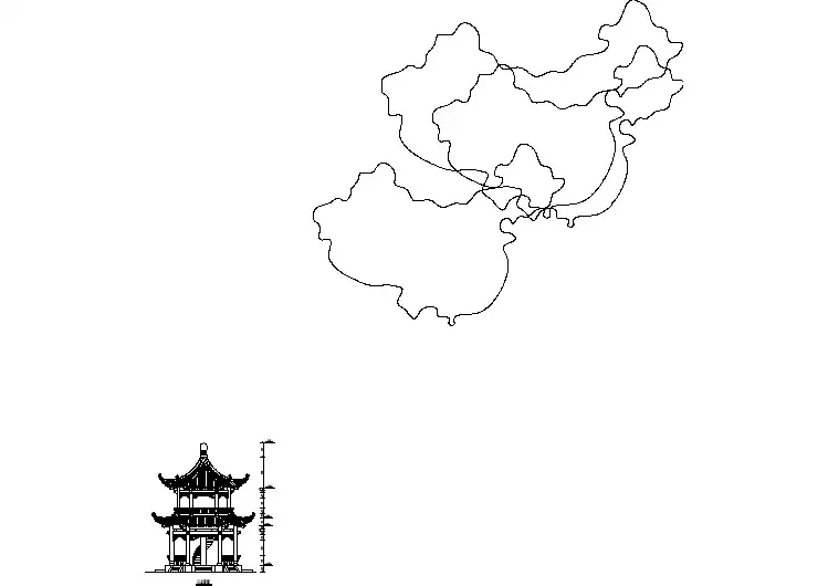某经典双层古式六角亭建筑详细施工设计方案CAD图纸