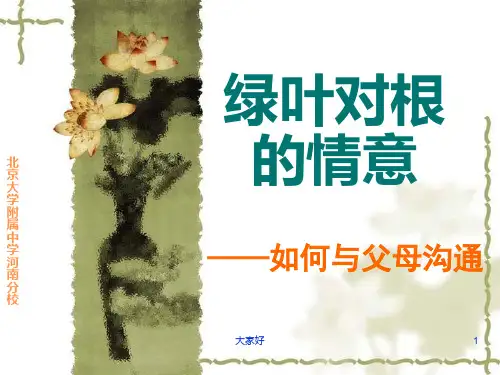 如何与父母沟通-PPT