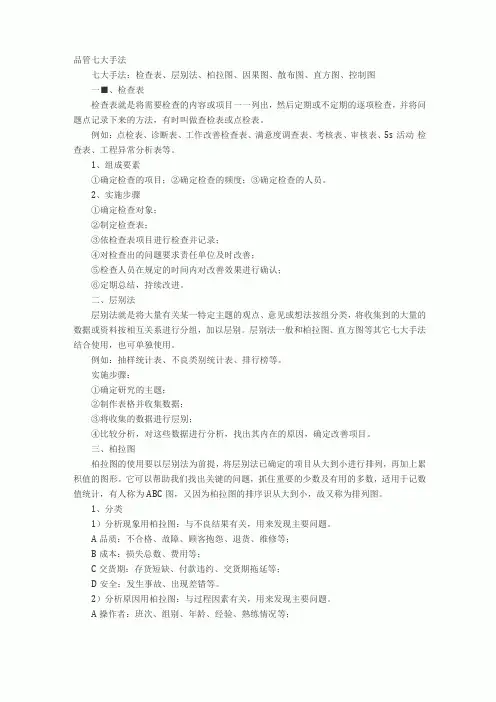QC品质管理基本知识