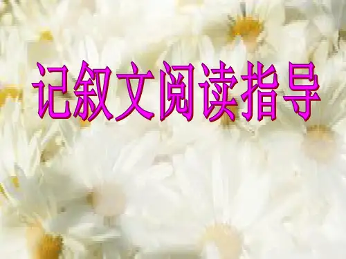 初三语文记叙文阅读复习精品PPT课件