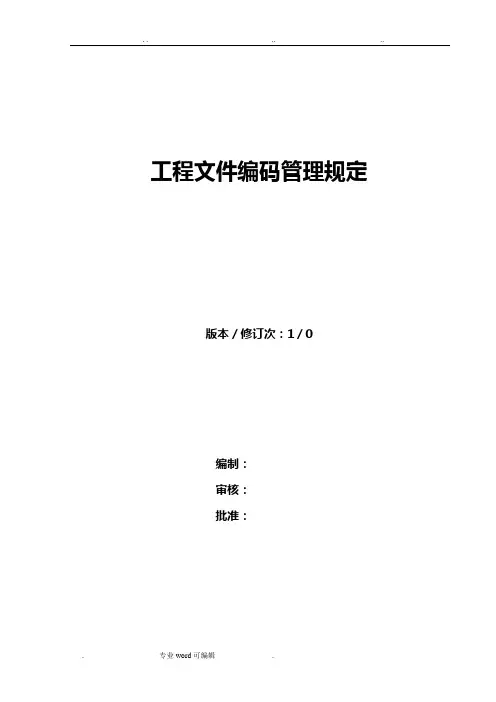 文件编码、文件格式规定