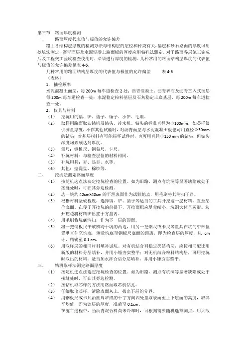 路面厚度检测