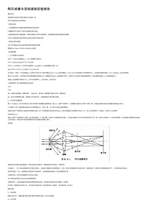 阿贝成像与空间滤波实验报告