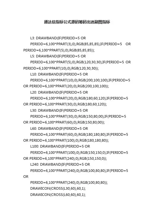 通达信指标公式源码筹码出逃副图指标
