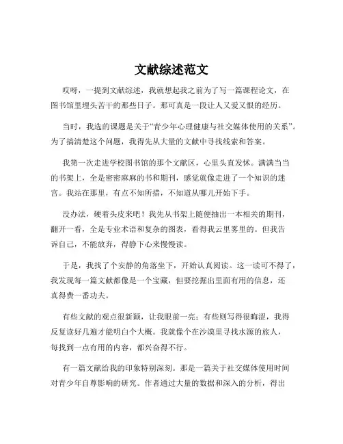 文献综述范文