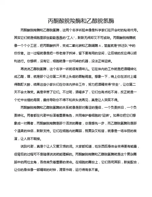 丙酮酸脱羧酶和乙醇脱氢酶