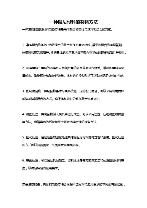 一种阻尼材料的制备方法