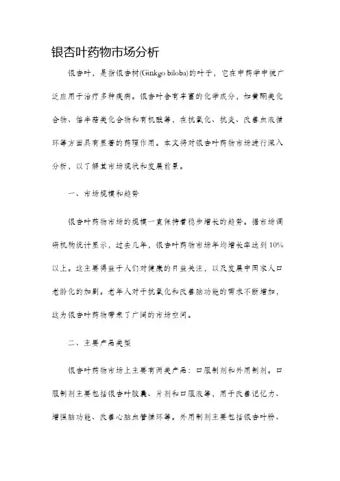 银杏叶药物市场分析