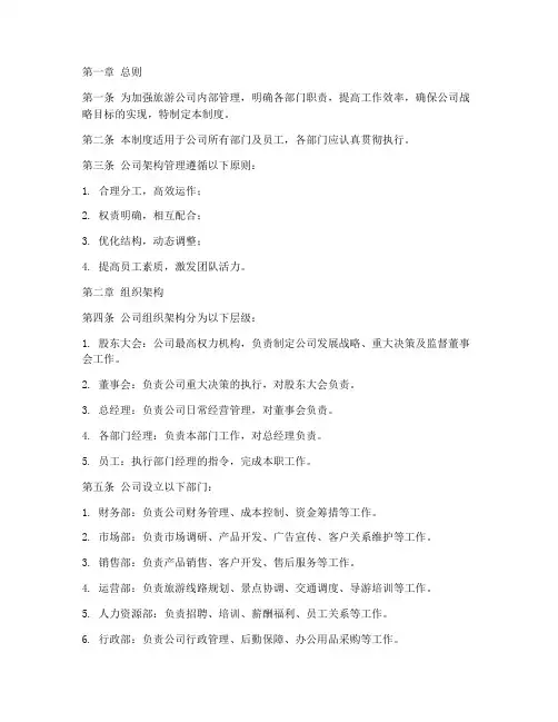 旅游公司架构管理制度范本
