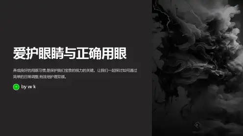 爱护眼睛与正确用眼主题班会PPT课件