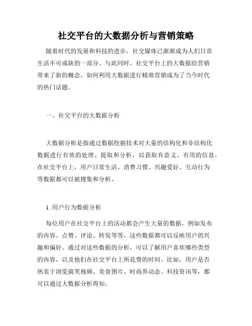 社交平台的大数据分析与营销策略