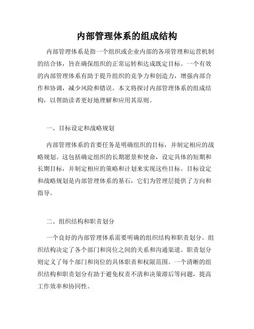 内部管理体系的组成结构