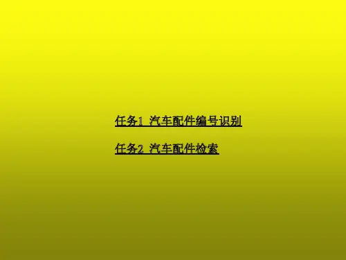 《汽车配件与营销》课件——项目三 汽车配件编号识别与检索