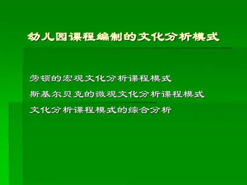 第6章 文化分析课程模式