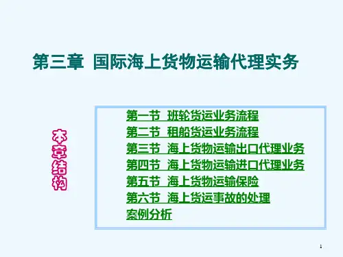 第三章国际海上货物运输代理实务