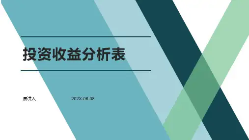 投资收益分析表PPT模板