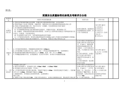 煤矿安全质量标准化验收标准