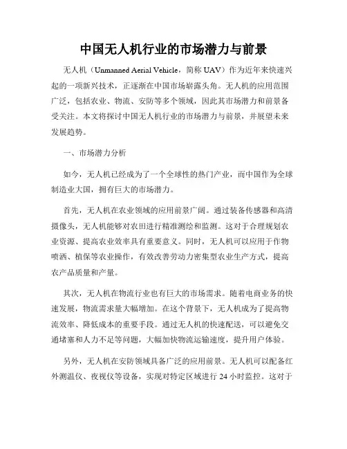 中国无人机行业的市场潜力与前景