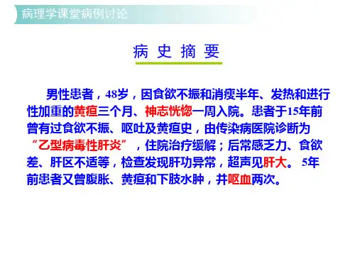 病理学病例讨论慢性肝炎—肝硬化—肝癌ppt课件