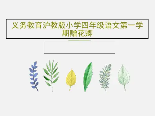 义务教育沪教版小学四年级语文第一学期赠花卿共16页