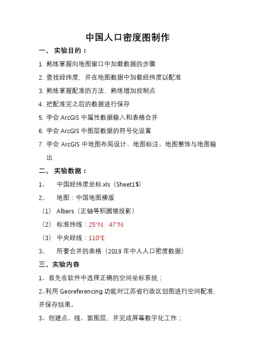 中国人口密度图制作