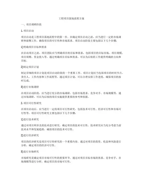 工程项目落地流程方案