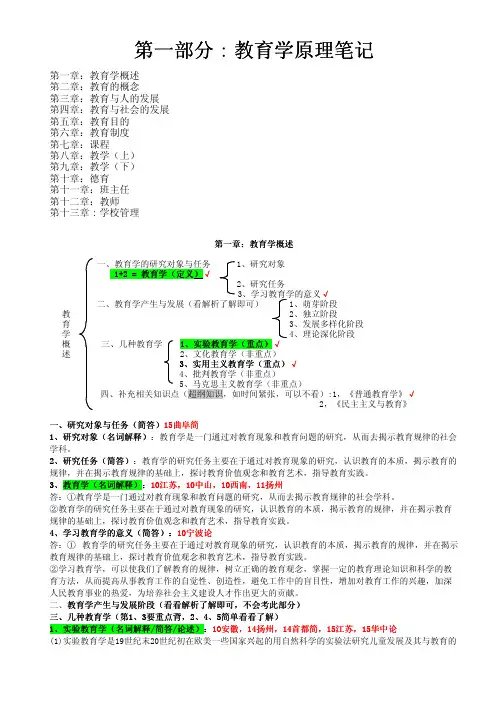 333教育综合考研笔记—教育学原理高分笔记