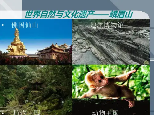 峨眉山各景区简介