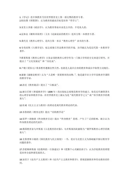 25部教育心理学著作