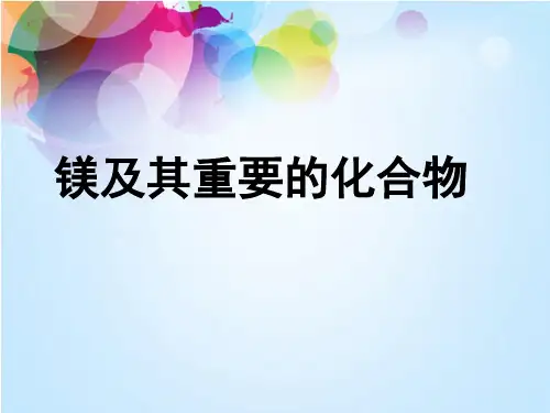 镁及其重要的化合物 
