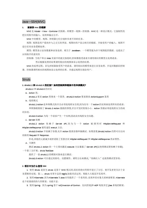 JAVA-SSH面试题