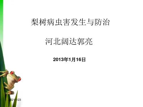 梨树病虫害发生与防治讲解ppt课件
