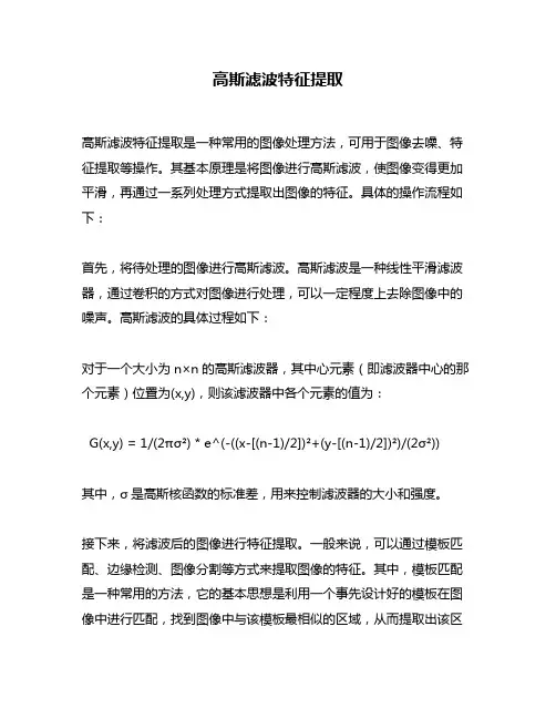 高斯滤波特征提取