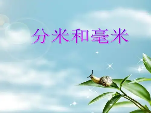 苏教版二年级下册数学《分米和毫米的认识》 (共19张PPT)
