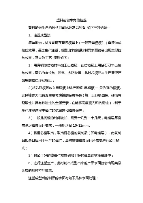 塑料能做牛角的拉丝