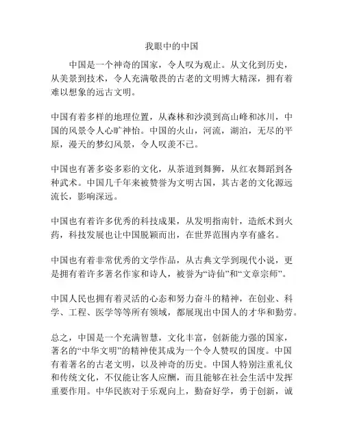 我眼中的中国