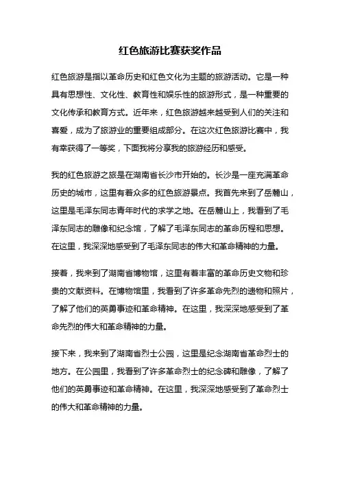 红色旅游比赛获奖作品