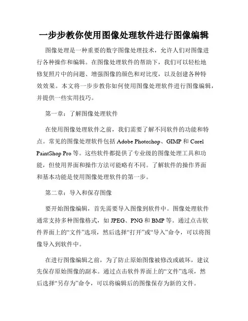 一步步教你使用图像处理软件进行图像编辑