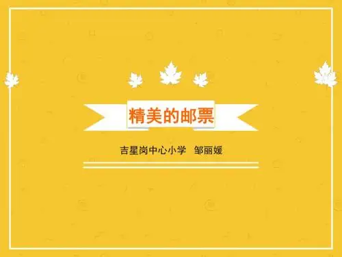 精美的邮票  说课课件