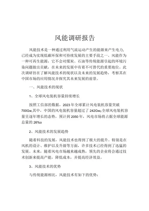 风能调研报告