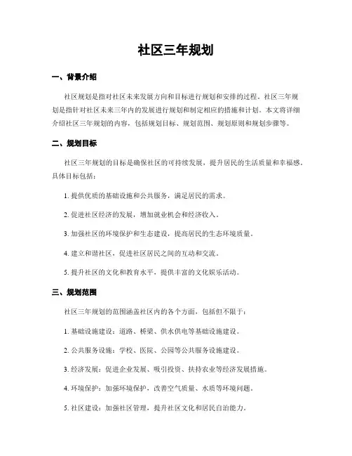 社区三年规划