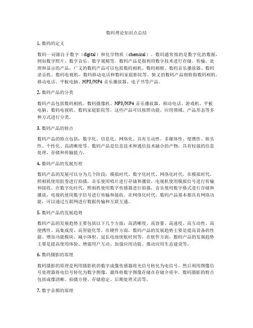 数码理论知识点总结