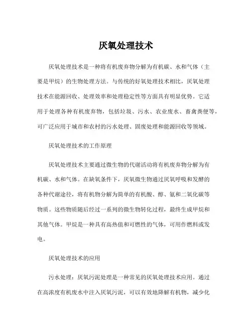 厌氧处理技术