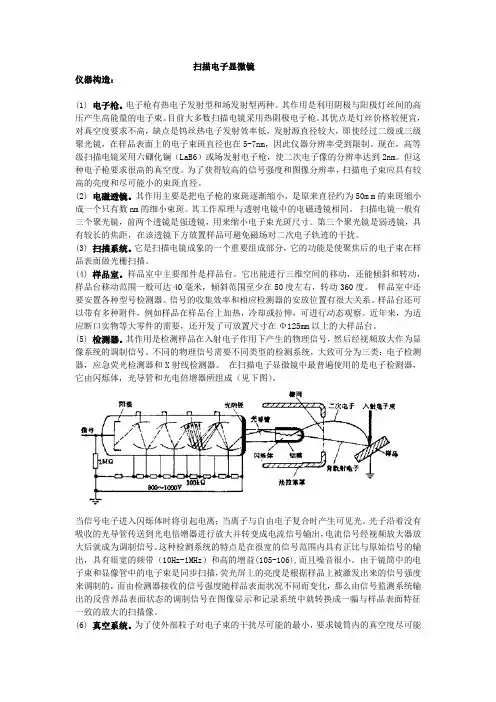 扫描电子显微镜简介