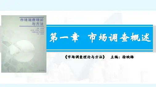 20第一章 市场调查概述