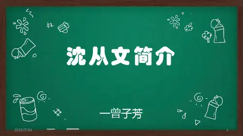 沈从文简介PPT演示课件