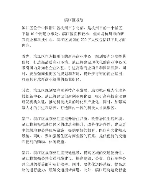 滨江区规划