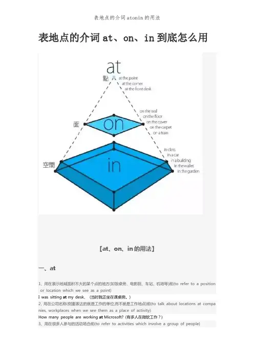 表地点的介词atonin的用法